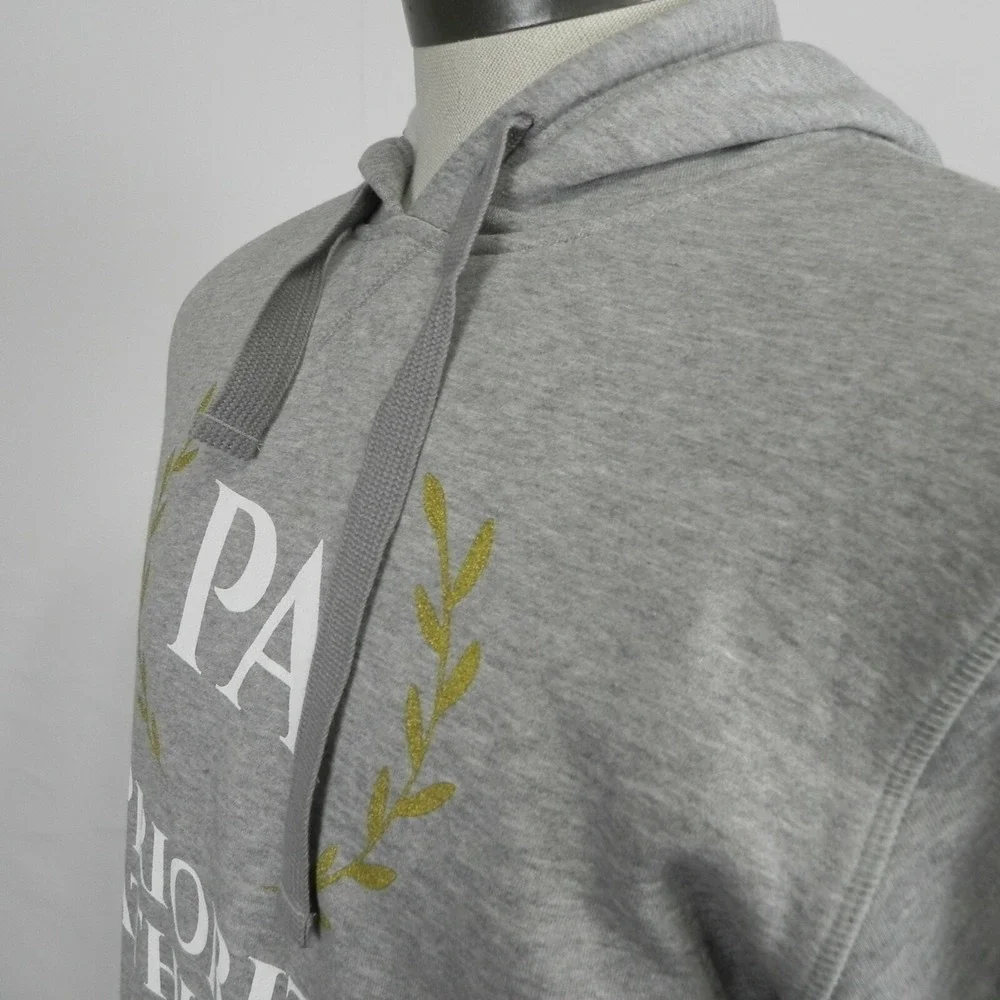 Adidas Hoodie Mens Large Pullover Sweatshirt Gray Long‎ Sleeve Priority Athletes